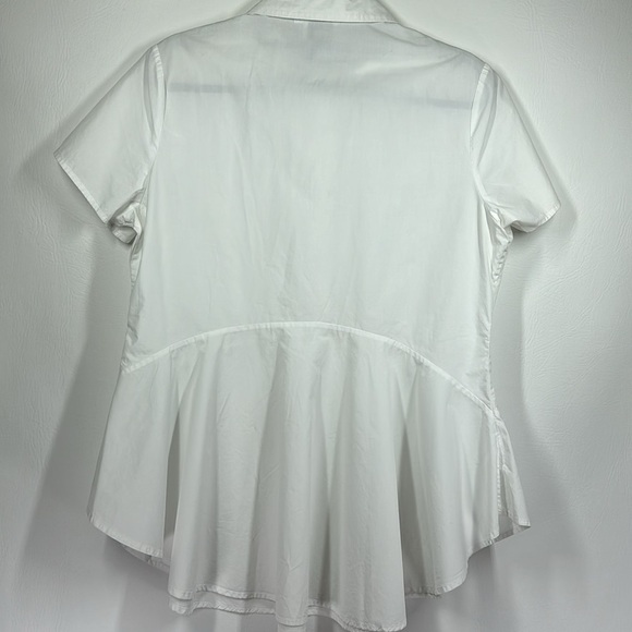 Anthropologie HD in Paris Minimalist Peplum 100% Cotton Top, M - Picture 6 of 7
